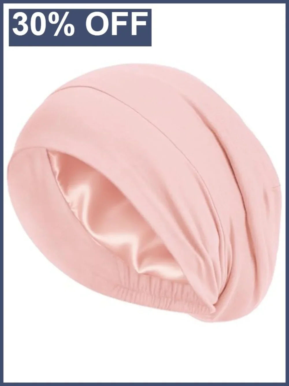100% Mulberry Silk Lined Bonnet Anti-Frizz Sleep Cap Adjustable
